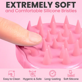RELAXXO in-shower use with lathered shampoo enhancing scalp cleansing benefit