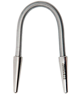 R.E.M Spring front view showing stainless-steel spring and handles, precise hair removal