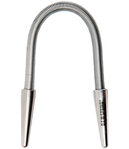 R.E.M Spring front view showing stainless-steel spring and handles, precise hair removal