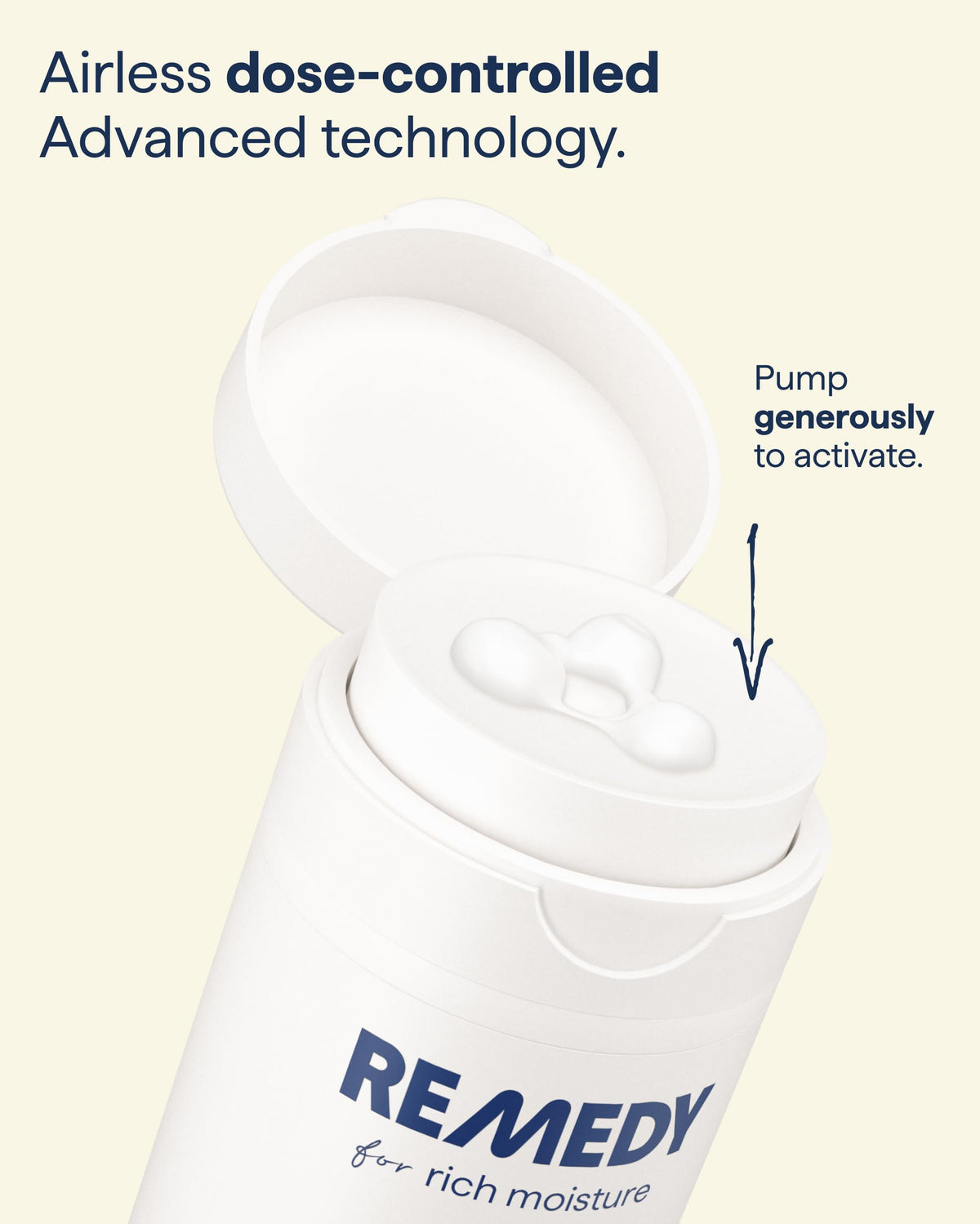 Remedy Science cream being applied to cheek for immediate comfort