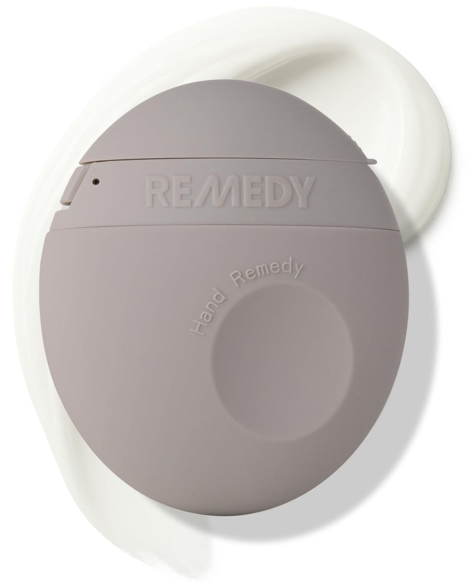 Remedy front packaging jar showing brand and compact travel size benefit