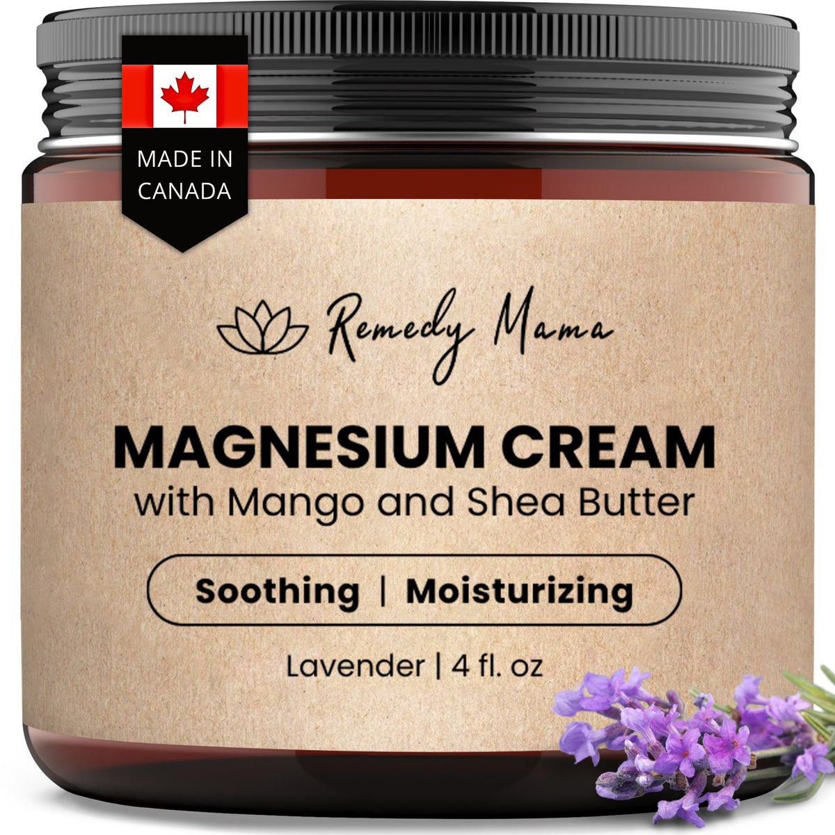 Remedy Mama front jar view showing label and size, highlights premium packaging