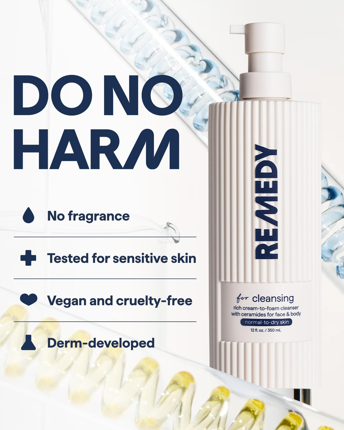 Remedy Science bottle next to moisturizer depicting layered hydration routine