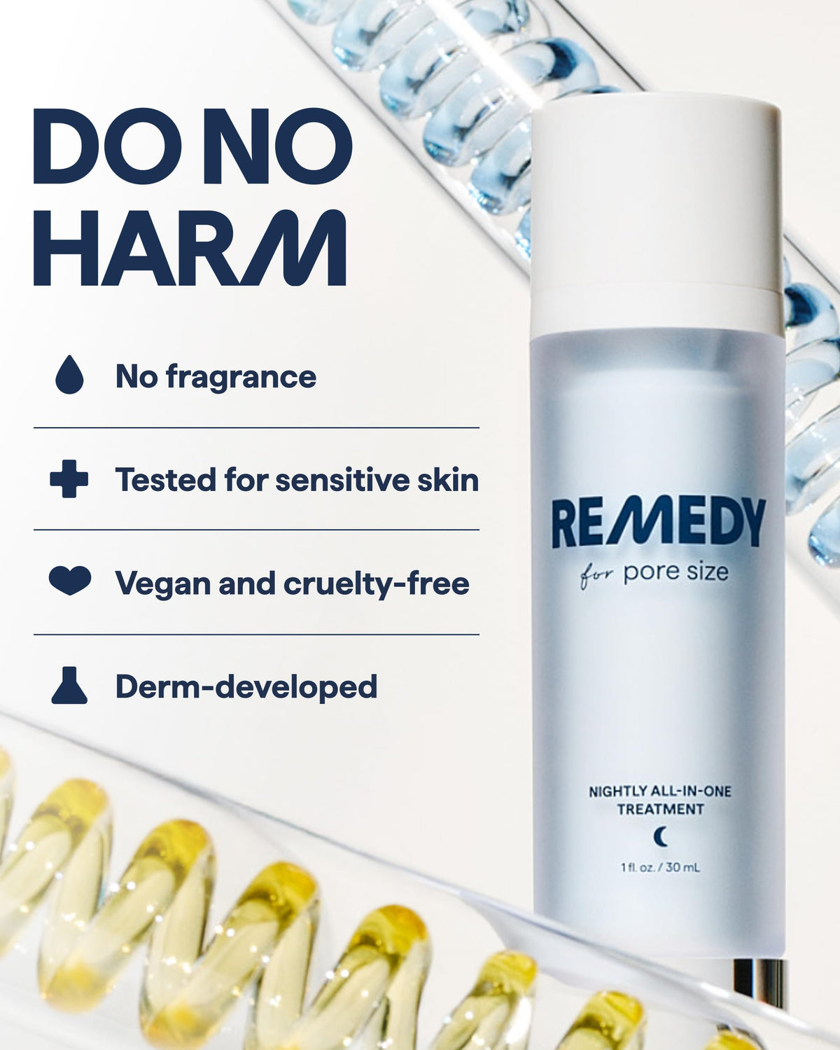 Remedy Science side-by-side before and after scale demonstrating visible pore refinement