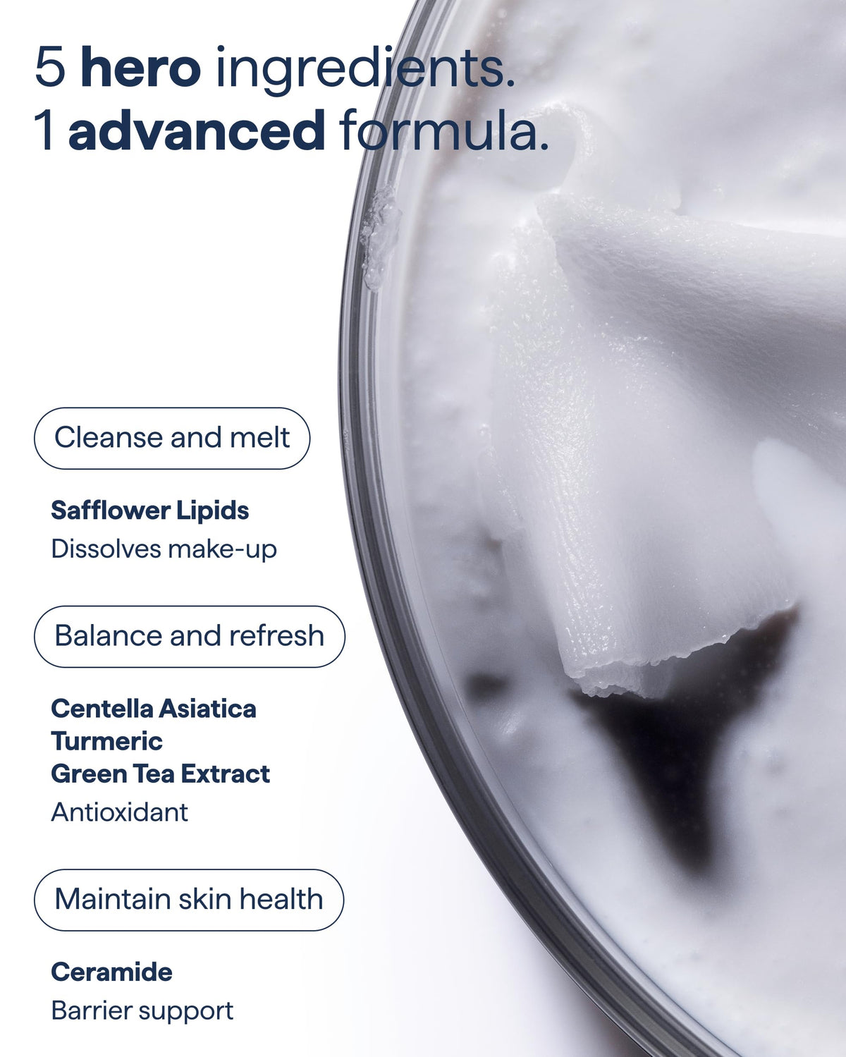 Remedy Science emulsifying with water showing balm turning into rinseable lotion for clean finish