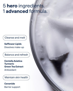 Remedy Science emulsifying with water showing balm turning into rinseable lotion for clean finish