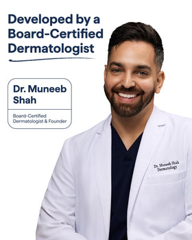 Remedy Science dermatologist signature card and formula notes emphasizing clinical formulation