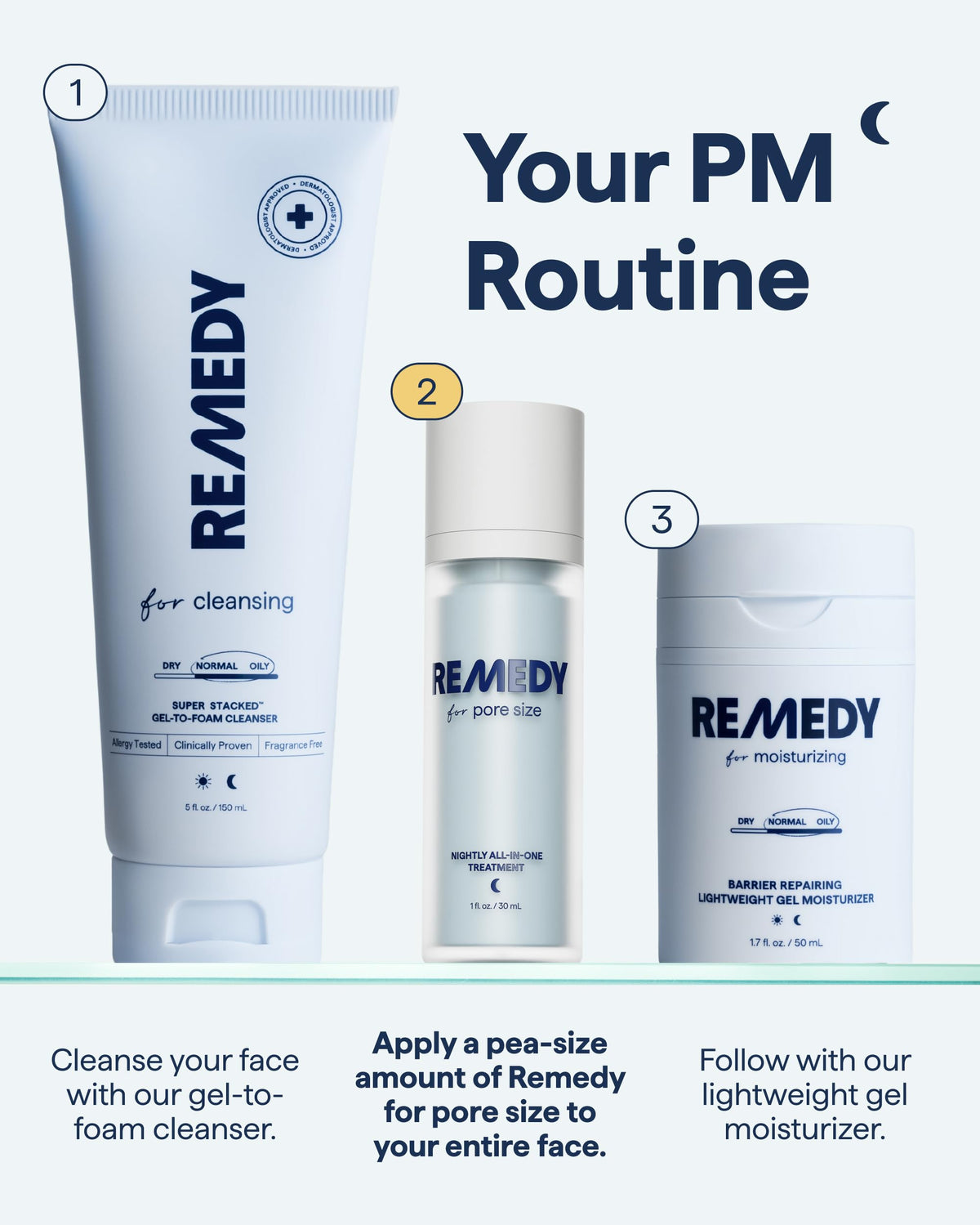 Remedy Science in bathroom routine setting showing easy nightly integration benefit