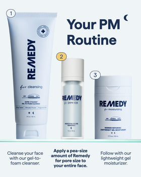 Remedy Science in bathroom routine setting showing easy nightly integration benefit