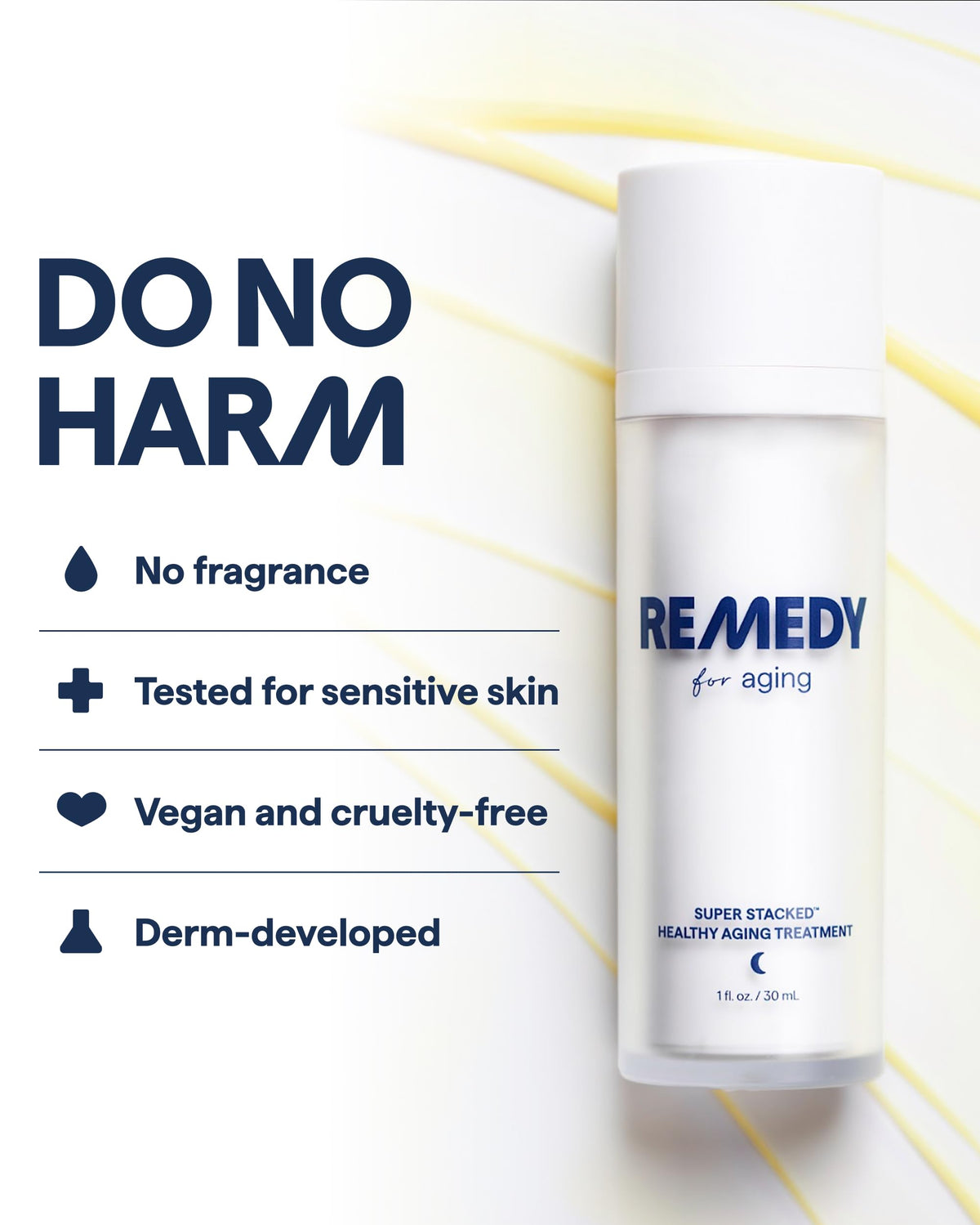 Remedy Science bottle staged in bathroom at night, evokes nightly skincare ritual