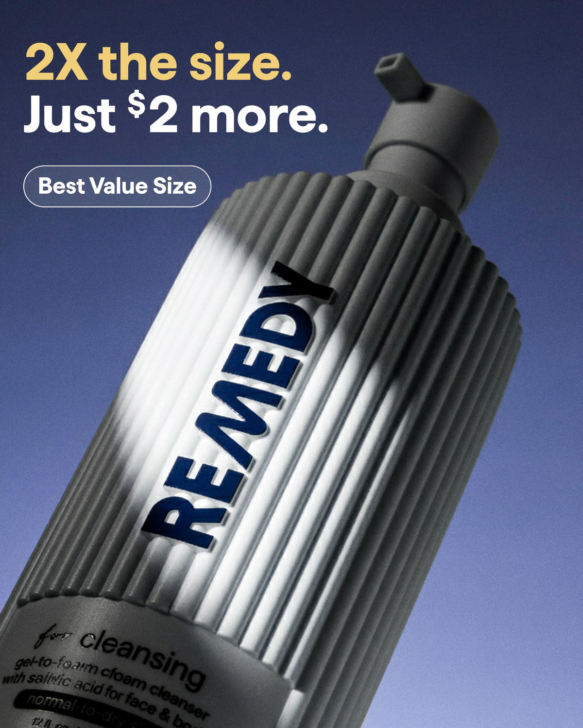 Remedy Science pump dispensing gel texture demonstrating easy, mess-free application benefit