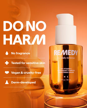 Remedy Science next to a coin for size comparison showing one ounce convenience for travel