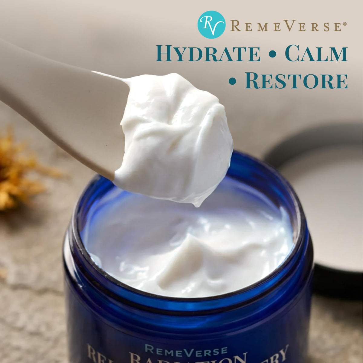RemeVerse being applied to shoulder demonstrating gentle skin relief