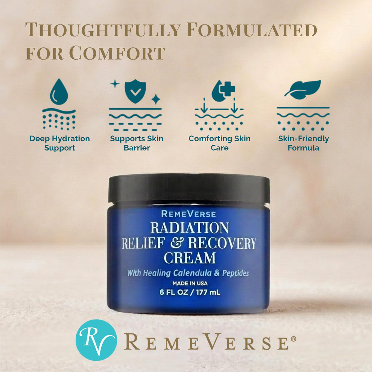 RemeVerse calendula extract close-up emphasizing soothing botanical benefit