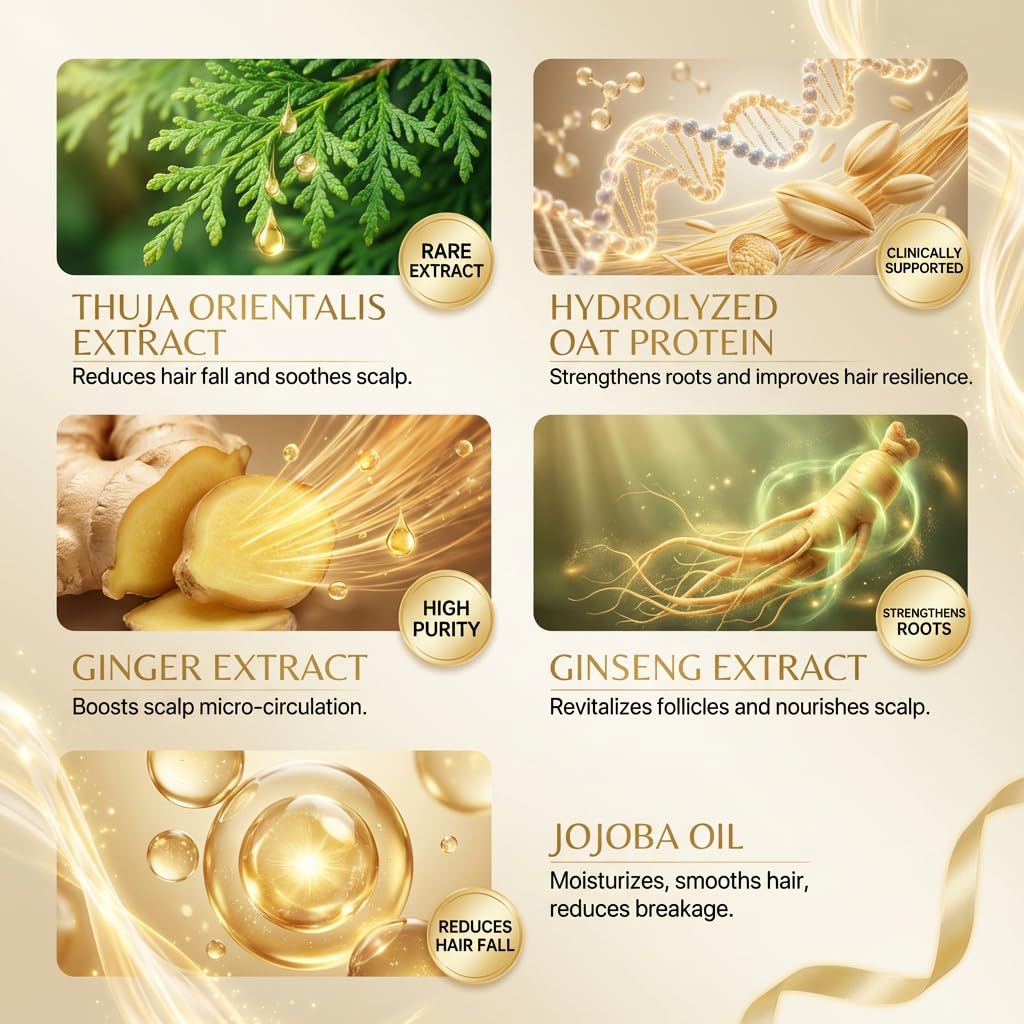 REMIMPI ginger and ginseng roots displayed to emphasize natural scalp-refreshing benefits