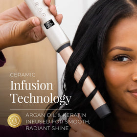 Remington barrel close-up showing ceramic infusion for smoother shine