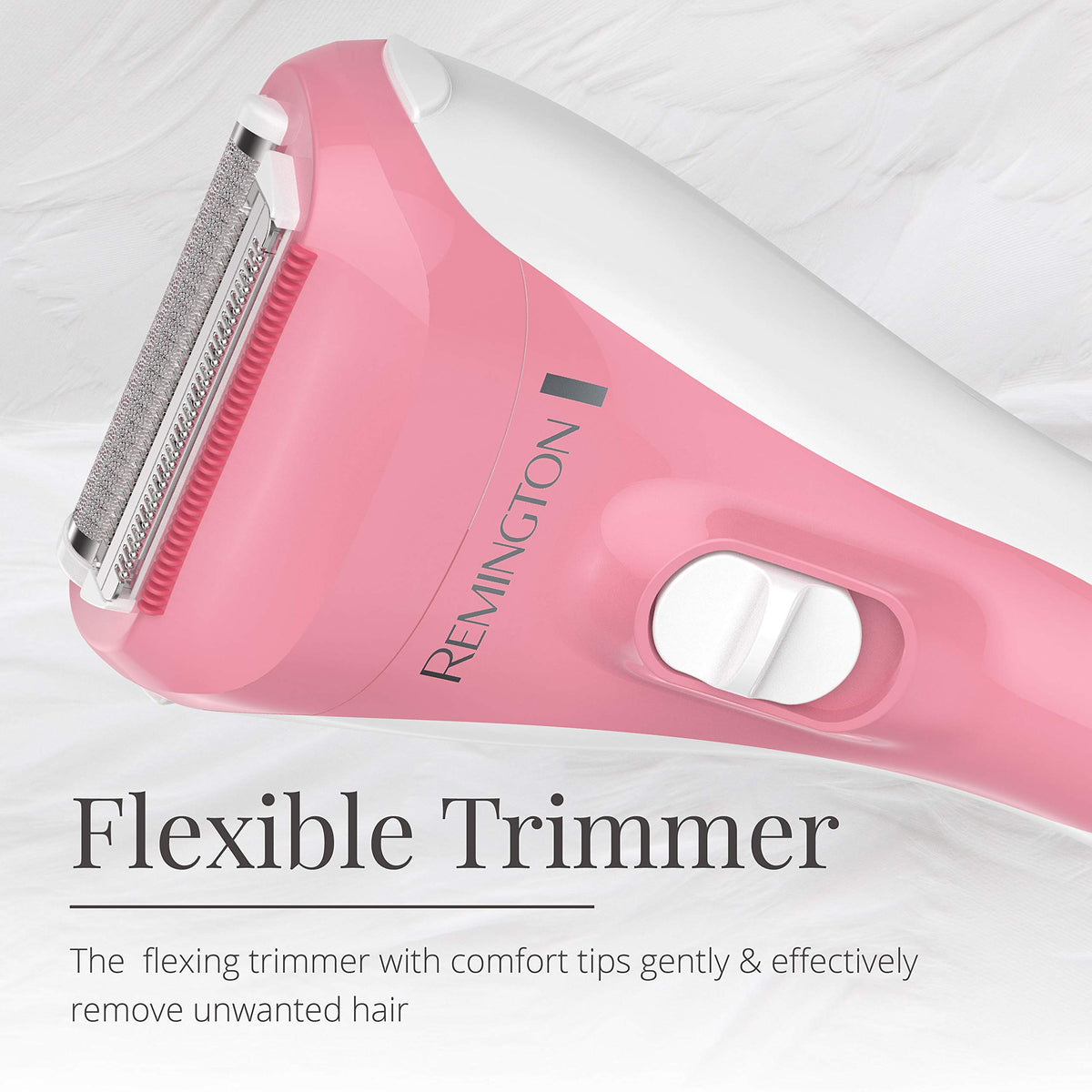 Remington bikini trimmer attachment displayed for precise length control