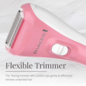 Remington bikini trimmer attachment displayed for precise length control