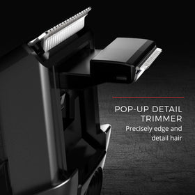 Remington ceramic blade closeup highlighting durable coating for smooth trimming