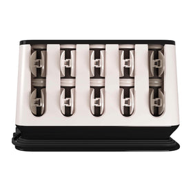Remington ceramic roller close-up revealing argan oil and keratin treated surface