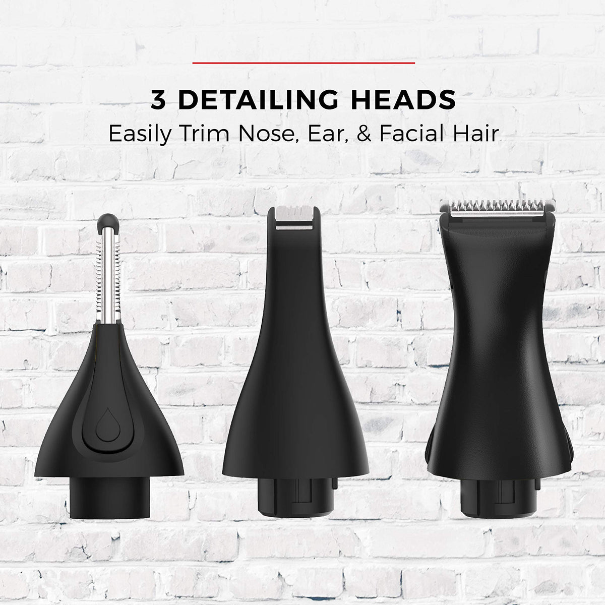 Remington close-up of precision detail head highlighting surgical-steel blades for clean lines