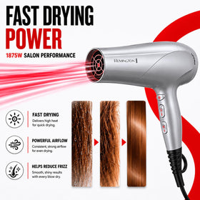 Remington diffuser attachment close-up enhancing curls and adding volume while reducing frizz
