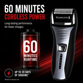 Remington F5 foil head close-up highlighting FlexFoil for a closer, smoother shave