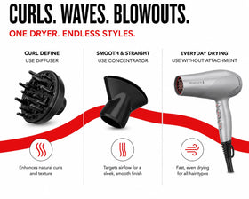 Remington removable air filter detail for easy cleaning and consistent dryer performance