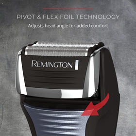 Remington foil and cutters installed on shaver demonstrating easy replacement