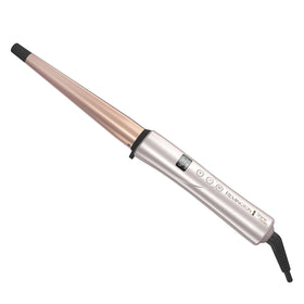 Remington front view of Shine Therapy wand showing sleek design and polished finish for easy styling