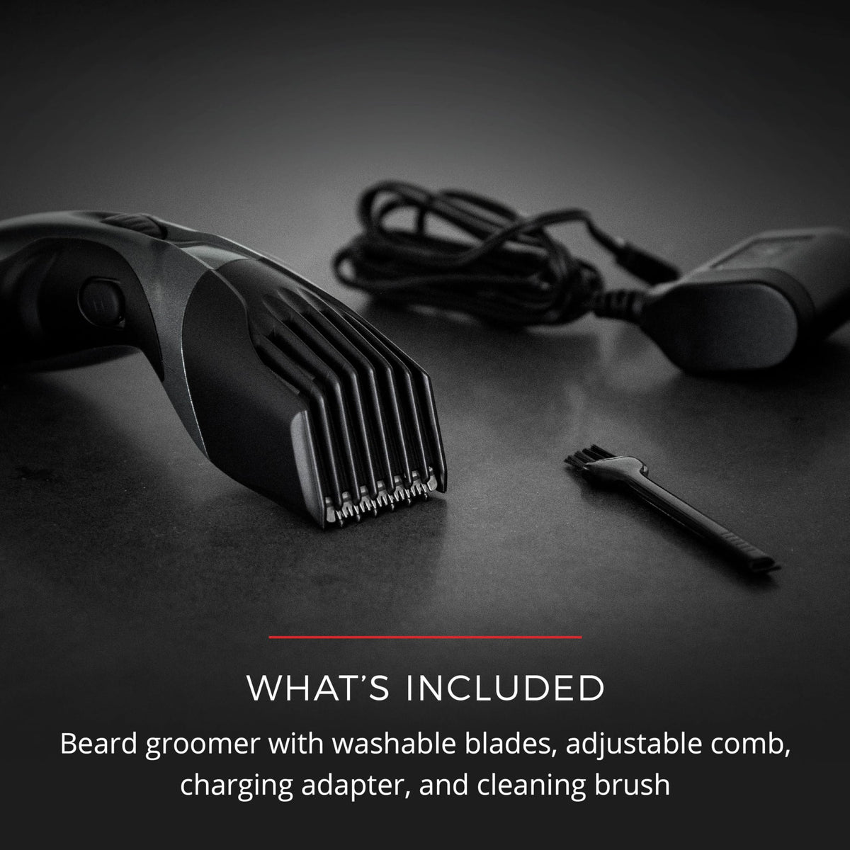 Remington trimmer held in hand showing scale and portability for travel convenience