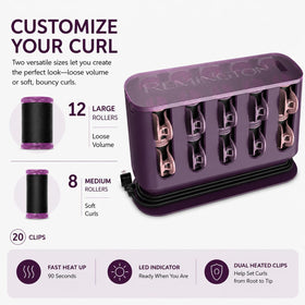 Remington styling in use on model demonstrating fast curl creation and volume