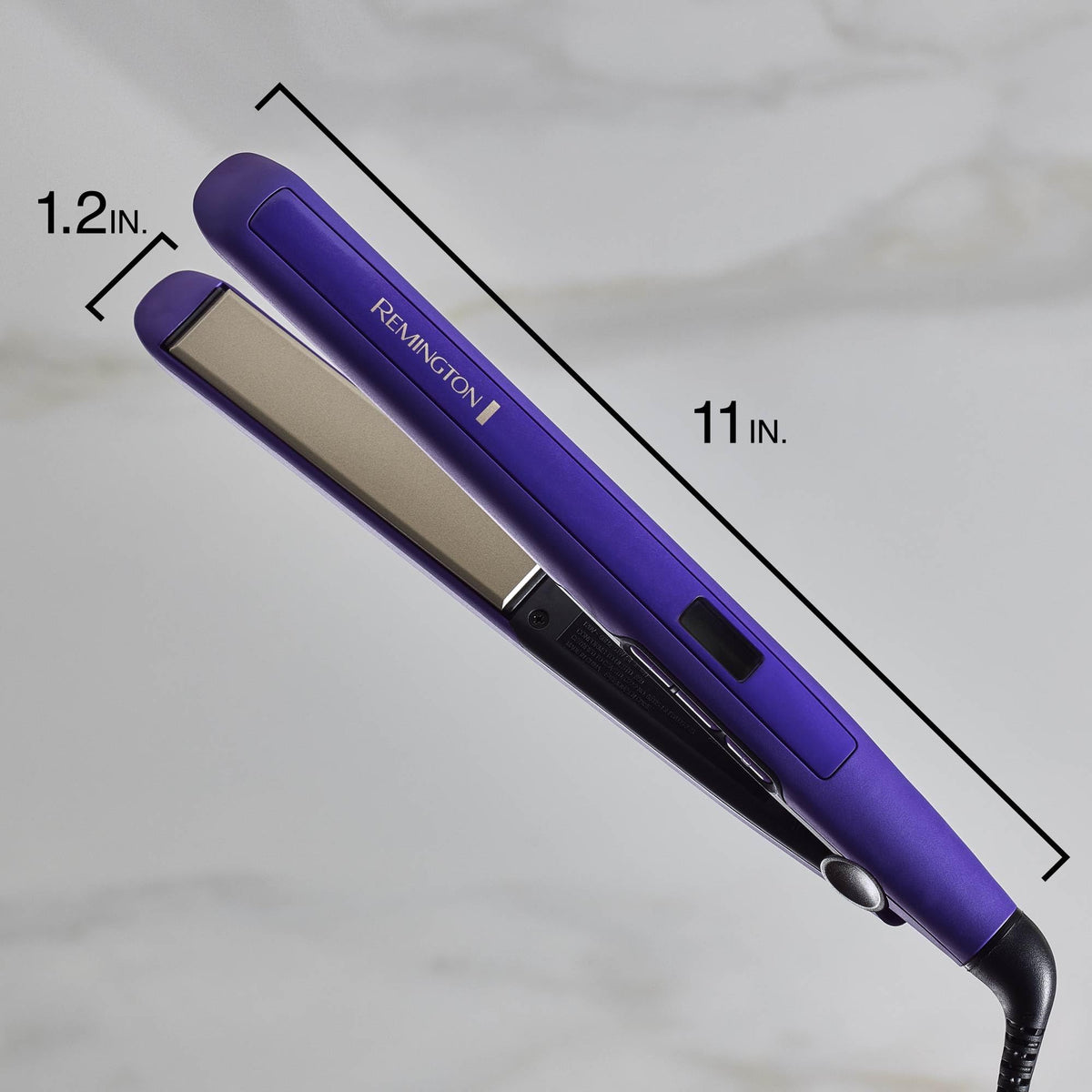 Remington in use styling long hair demonstrating reduced frizz and efficient coverage