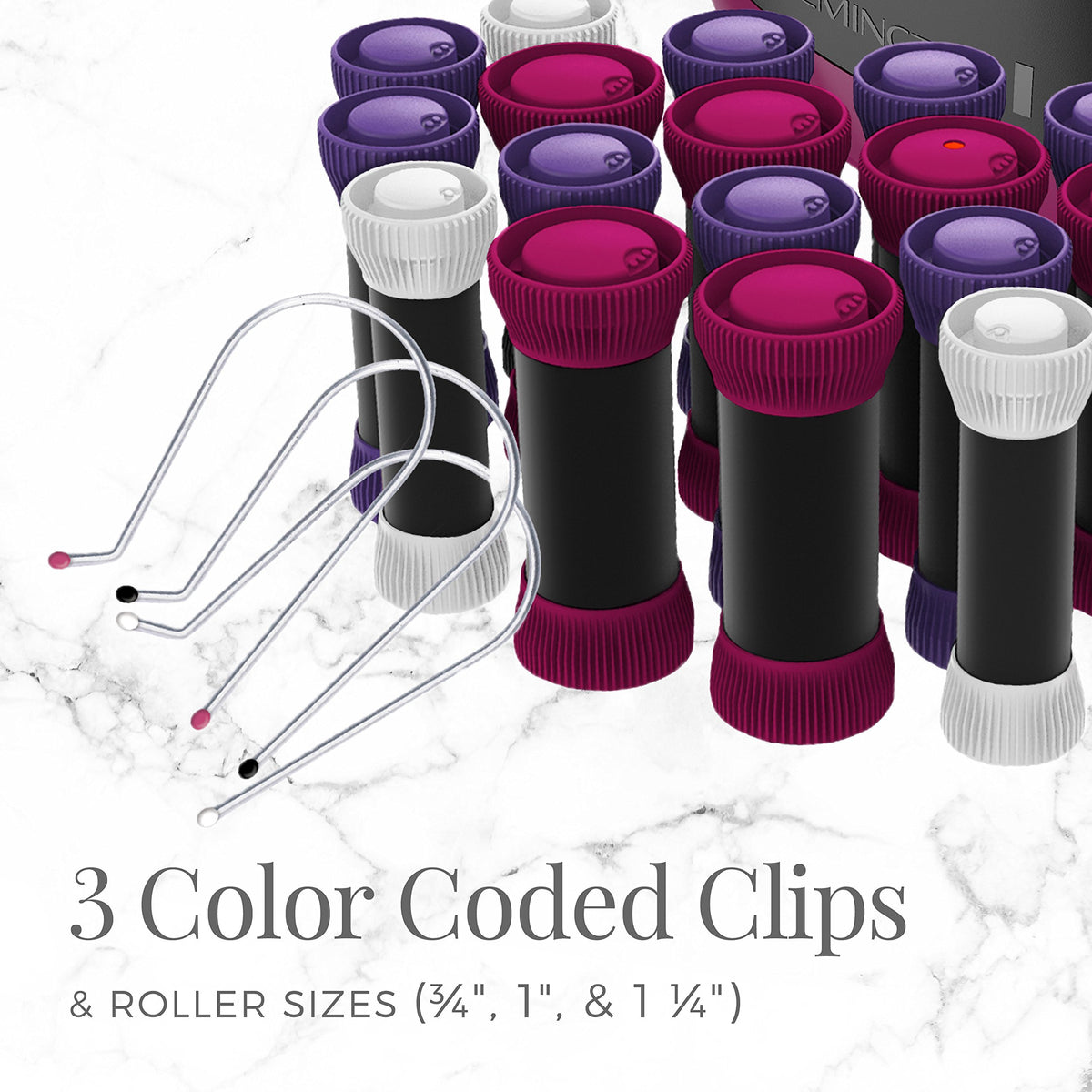 Remington J-clips holding roller securely with minimal crease for neater curls