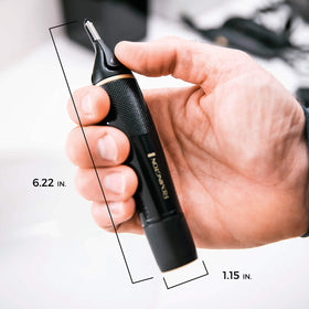 Remington kit placed on bathroom counter showing travel-ready grooming and neat storage