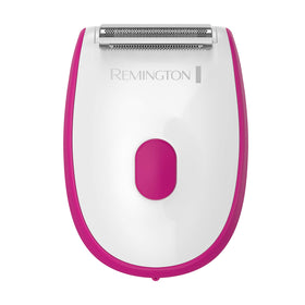 Remington retail packaging and label showing model and travel-friendly features