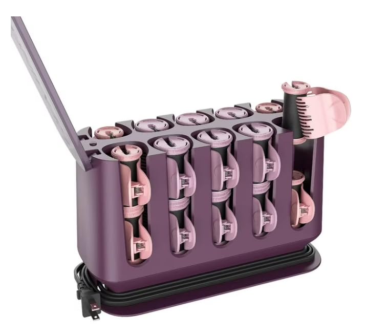 Remington product packaging box showing included rollers and clip system for gifting