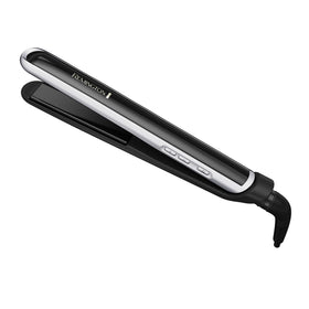 Remington front view showing slim black-and-white design and controls for easy styling