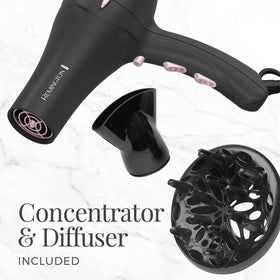 Remington with diffuser attached defining curls and reducing frizz benefit