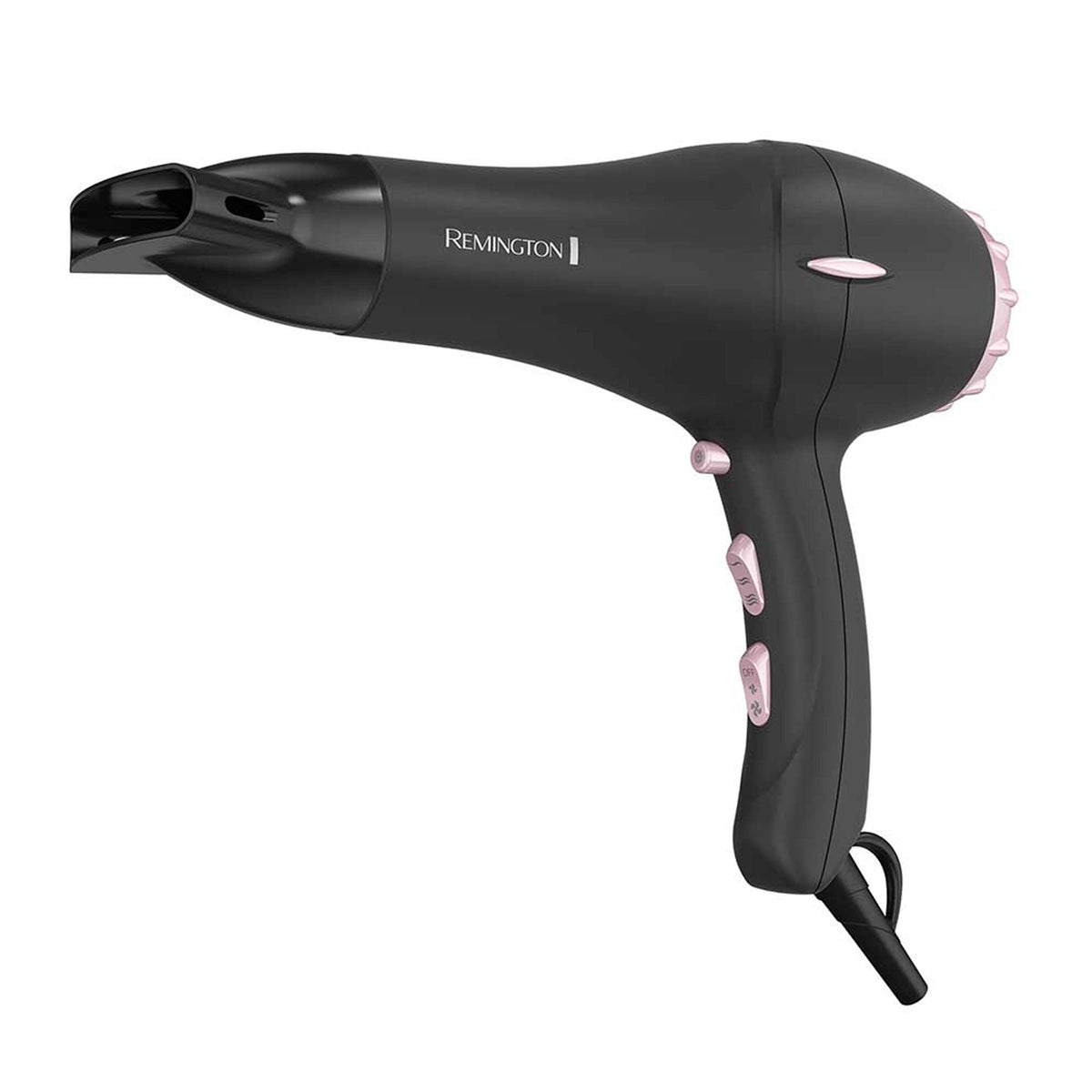 Remington front view showing sleek design and controls for fast styling