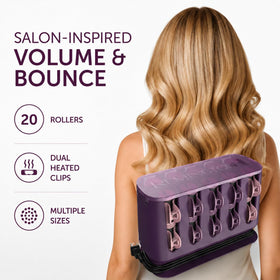 Remington close-up of ceramic roller core highlighting even heat for longer-lasting curls