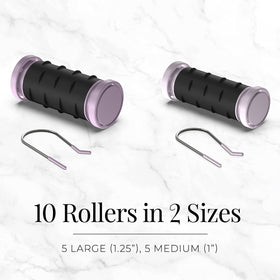 Remington rollers in hair creating voluminous curls and long-lasting body