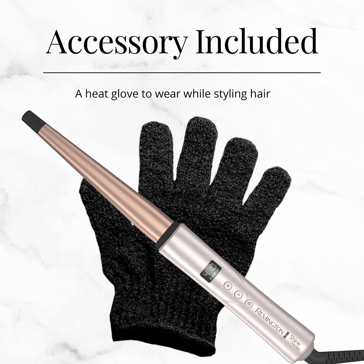 Remington wand held in hand for size and scale comparison showing comfortable grip