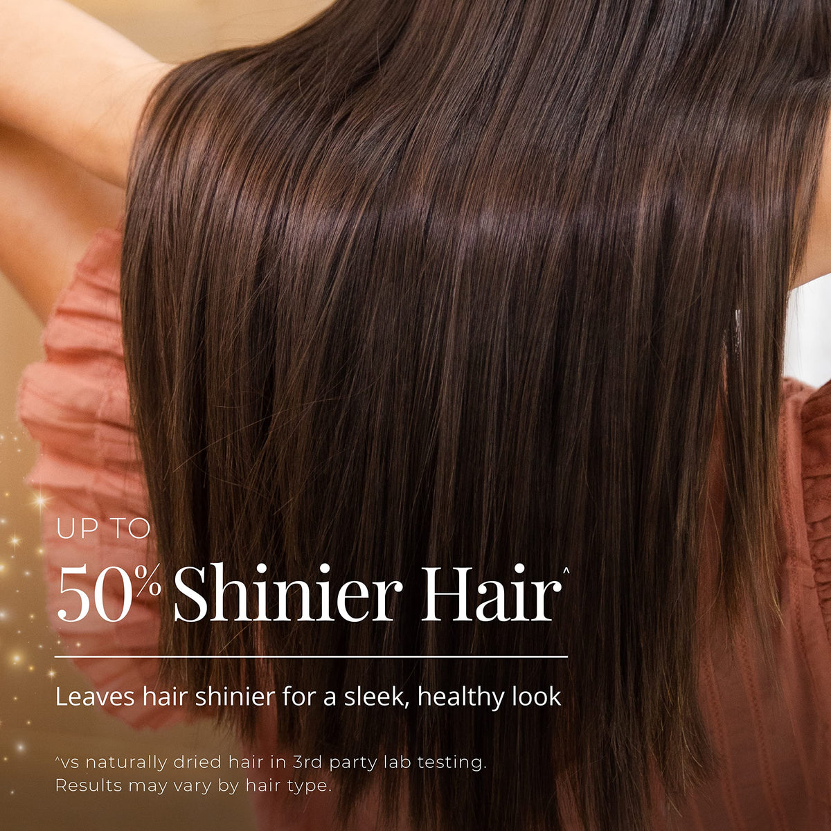 Remington label closeup highlighting argan oil and keratin infusion for added shine