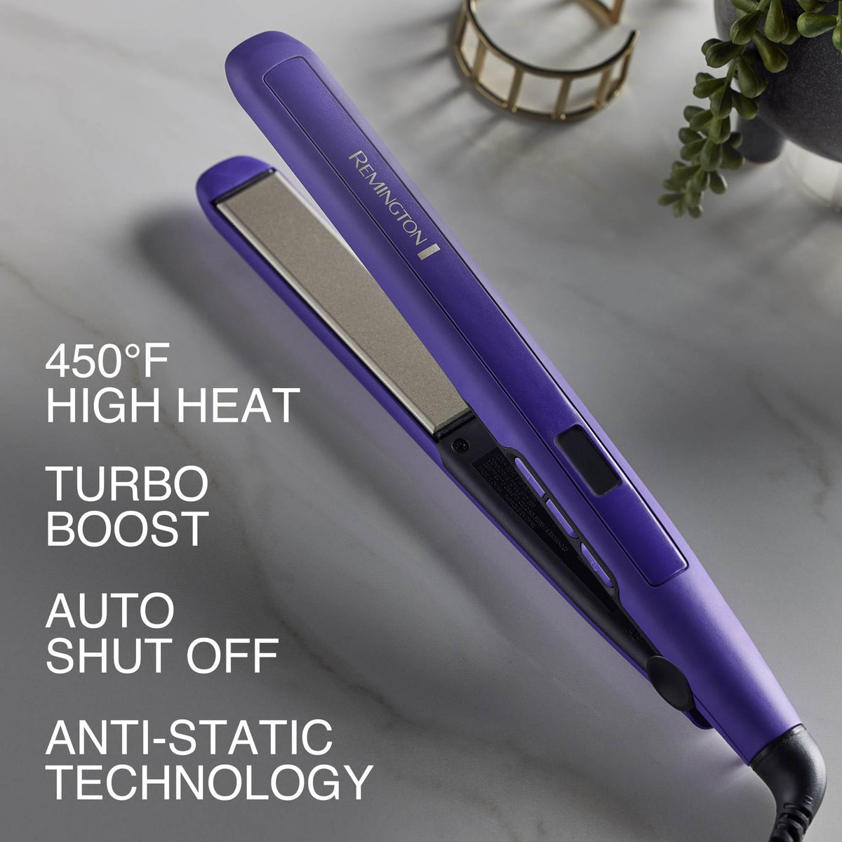 Remington size scale with hand illustrating 1-inch plate length and ergonomic handling
