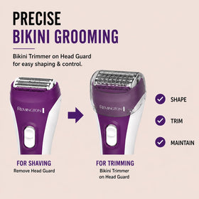 Remington close-up of hypoallergenic foils and blades, gentle protection for skin