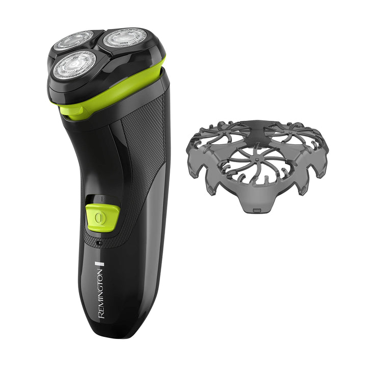 Remington Ultrastyle front view showing ergonomic grip and neon accents for comfortable handling