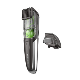 Remington trimmer front view showing vacuum for cleaner trimming