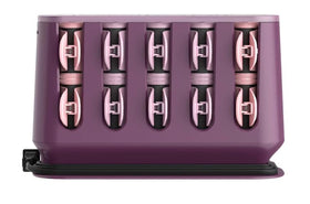 Remington vertical heating base showing space-saving storage and quick heat-up