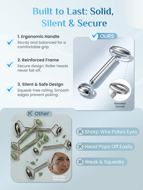 Rena Chris roller held in hand to show scale and comfortable ergonomic grip